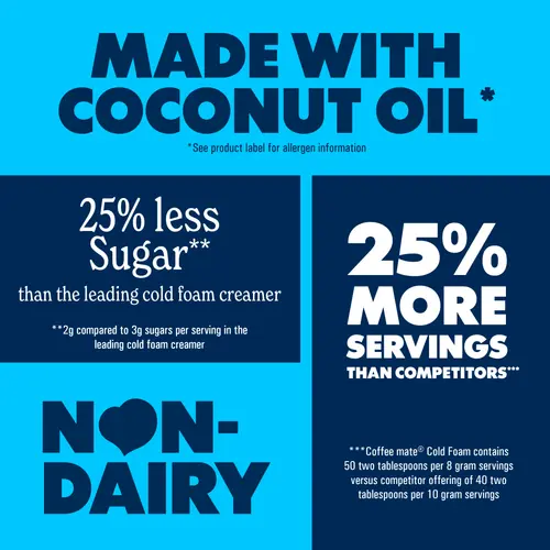 Coffee mate Non Dairy French Vanilla Flavored Cold Foam Coffee Creamer, 14 fl oz Can thumbnail 4