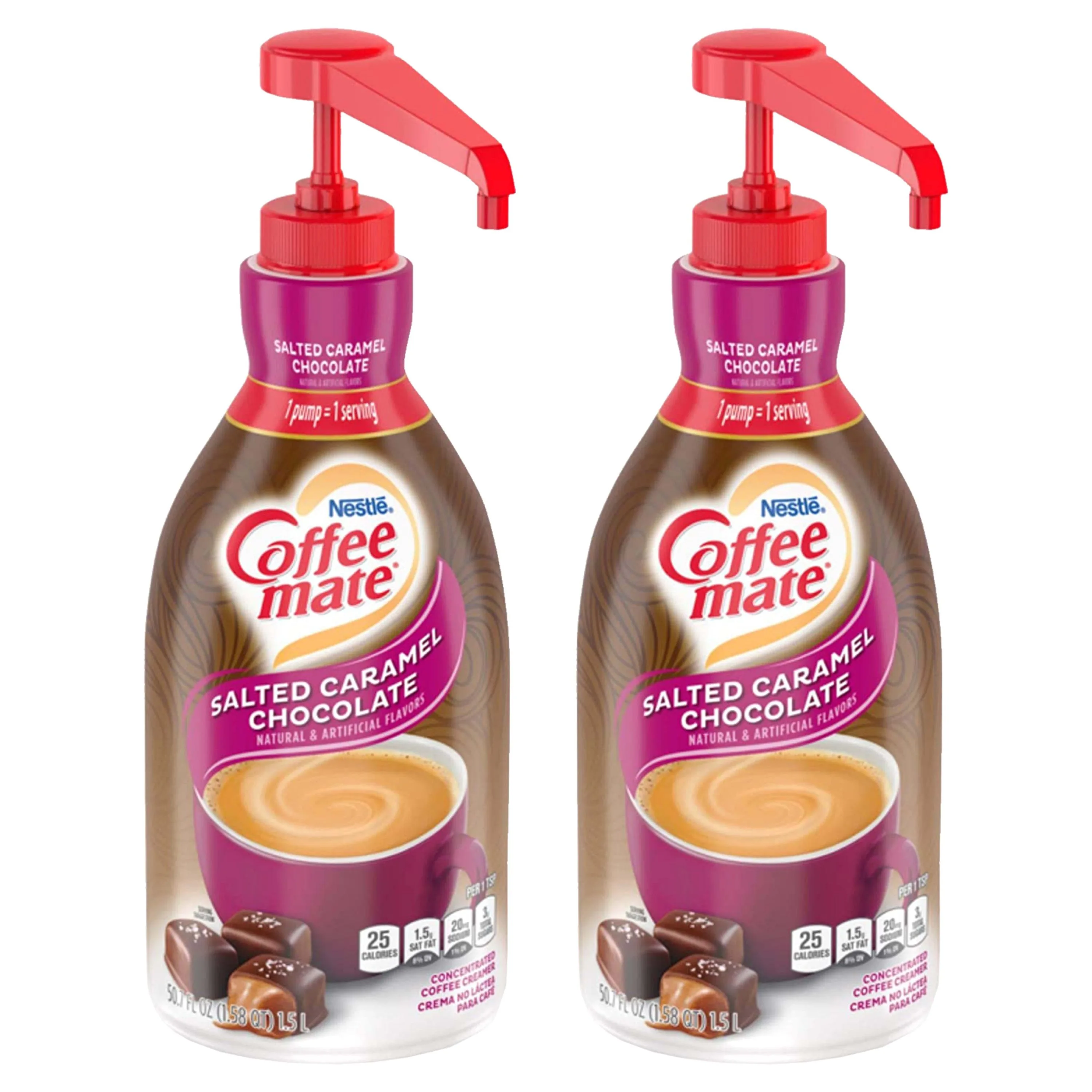 Coffee mate Salted Caramel Chocolate Non-Dairy Creamer, 50.7 fl oz, 2 Count Bottles