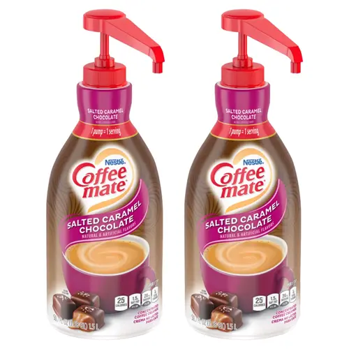 Coffee mate Salted Caramel Chocolate Non-Dairy Creamer, 50.7 fl oz, 2 Count Bottles