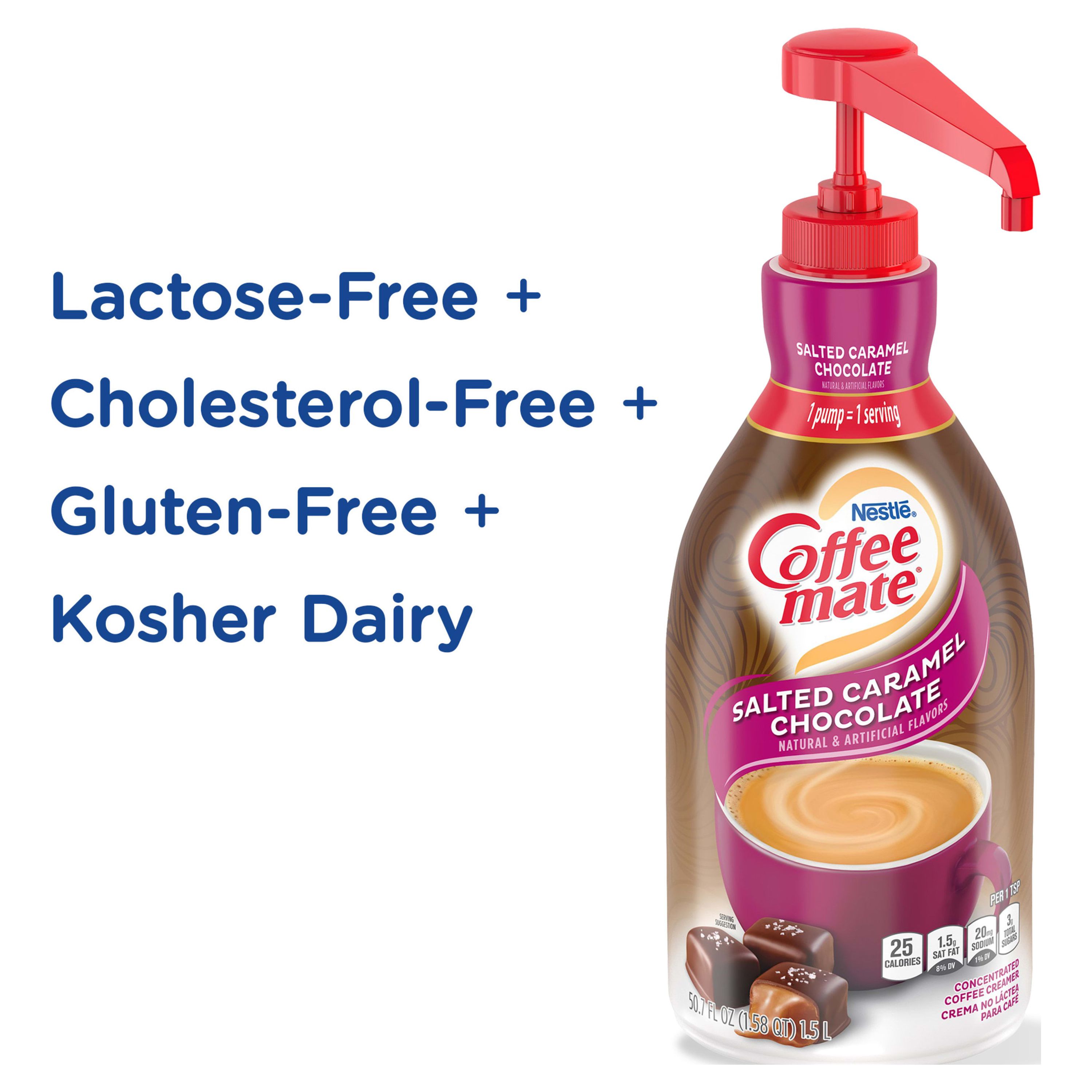 Coffee mate Salted Caramel Chocolate Non-Dairy Creamer, 50.7 fl oz, 2 Count Bottles thumbnail 3