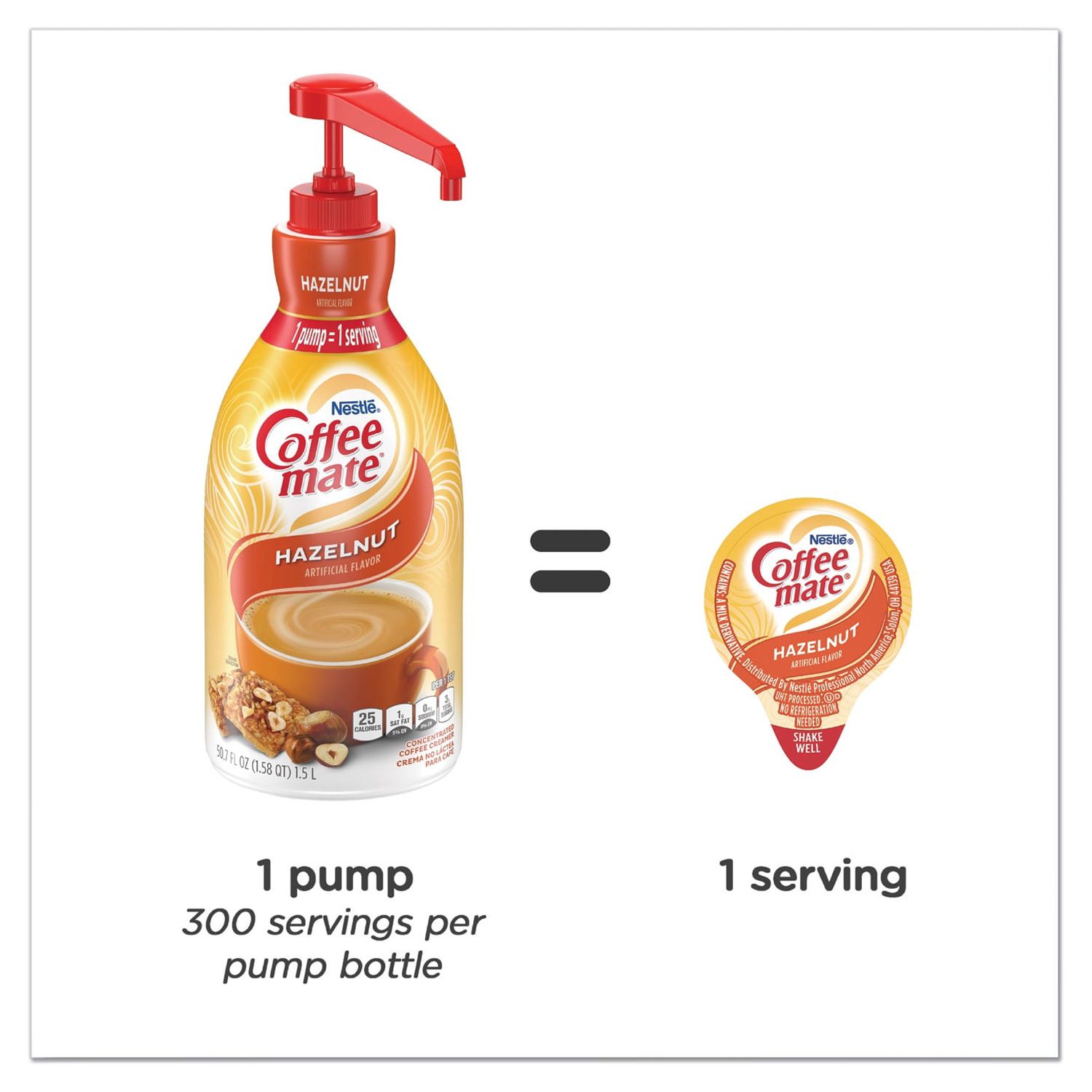Coffee-Mate Hazelnut Liquid Creamer Pump Bottle, 1.5L thumbnail 2