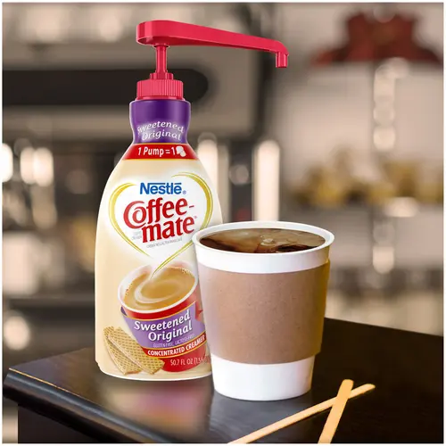 (Pack of 2) NESTLE COFFEE MATE Coffee Creamer Sweetened Original, Liquid Concentrate Pump Bottle, 50.7 Fl. Oz. thumbnail 2