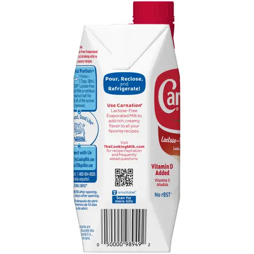 Nestle Carnation Lactose-Free Evaporated Milk for Easter Baking, 11 fl oz  Carton thumbnail 4