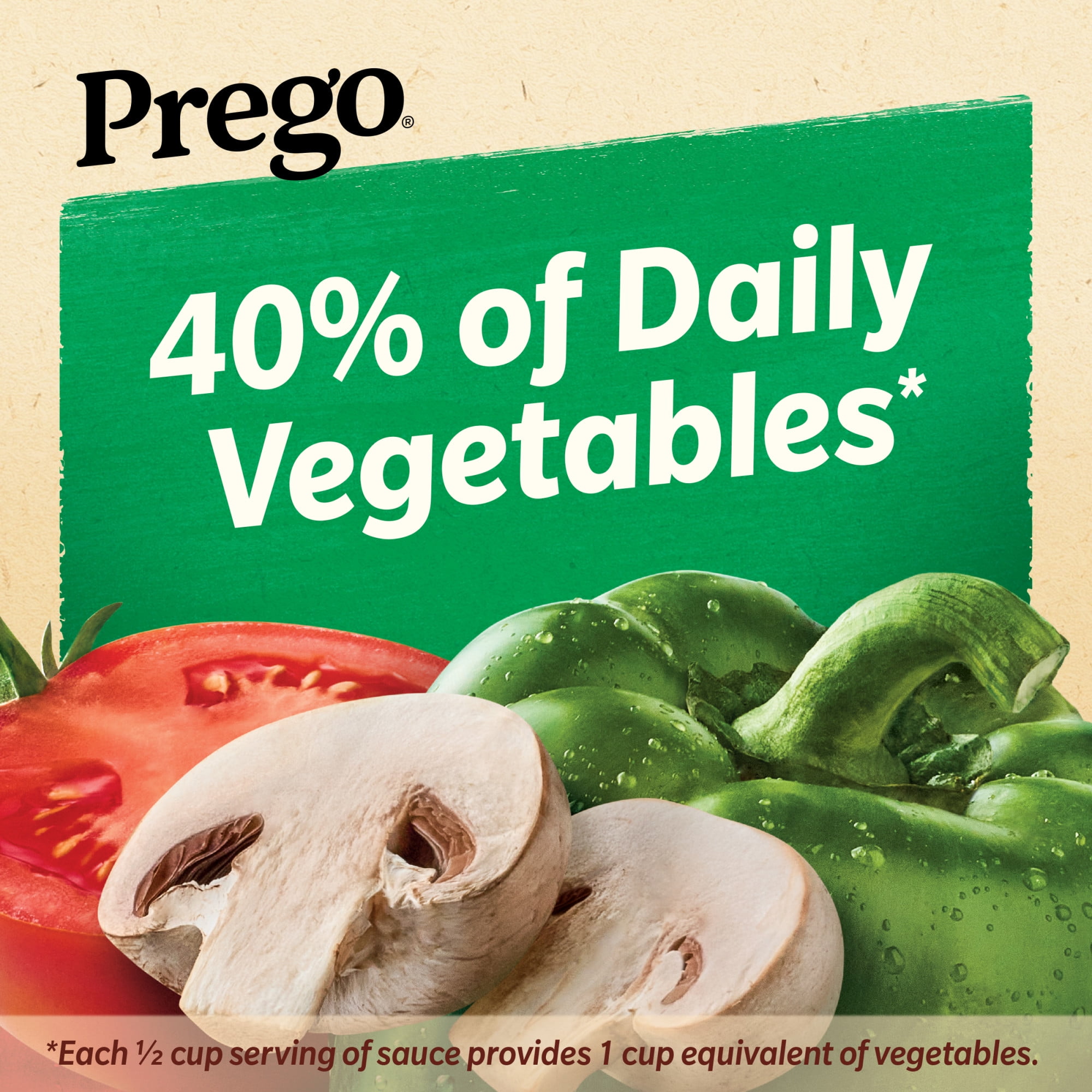 Prego Chunky Mushroom and Green Pepper Spaghetti Sauce, 23.75 oz Jar thumbnail 2