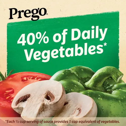 Prego Chunky Mushroom and Green Pepper Spaghetti Sauce, 23.75 oz Jar thumbnail 2