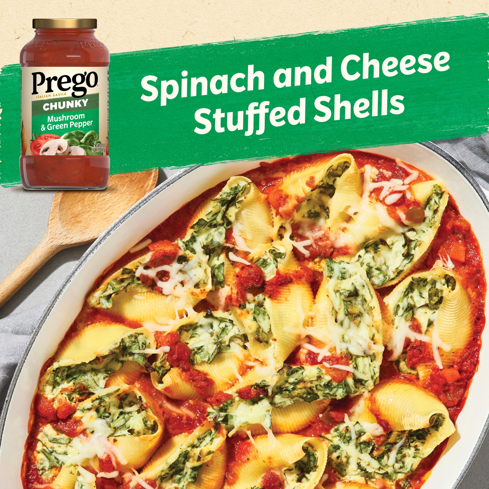 Prego Chunky Mushroom and Green Pepper Spaghetti Sauce, 23.75 oz Jar thumbnail 4