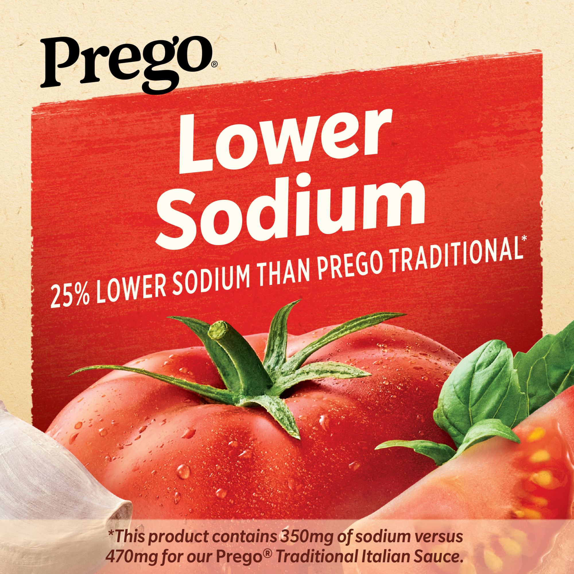 Prego Traditional Lower Sodium Pasta Sauce, 23.5 oz Jar thumbnail 3