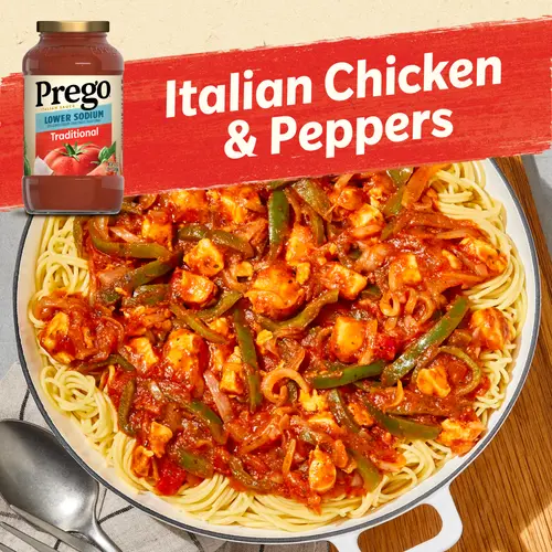 Prego Traditional Lower Sodium Pasta Sauce, 23.5 oz Jar thumbnail 4
