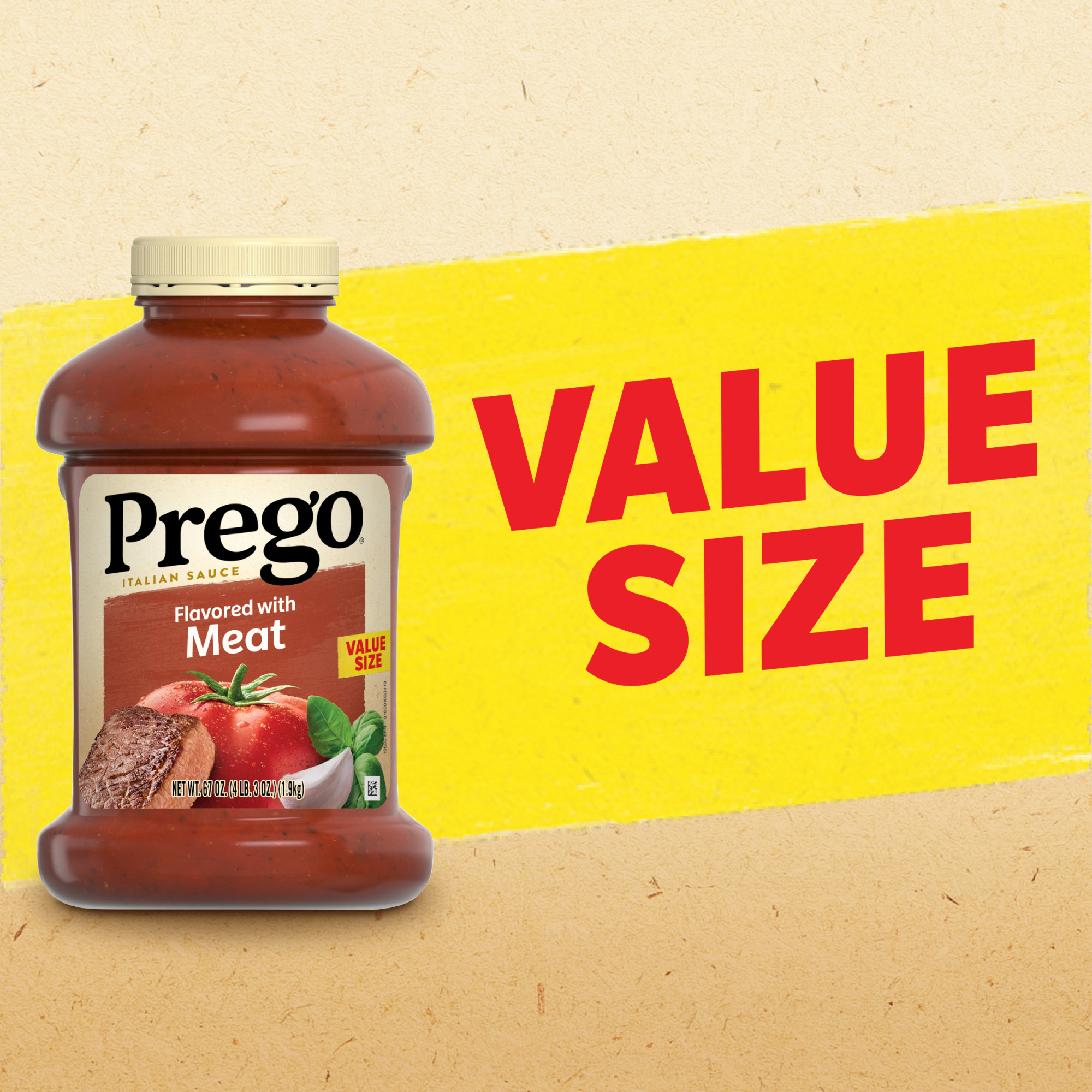 Prego Italian Tomato Pasta Sauce Flavored with Meat, 67 oz Jar thumbnail 2