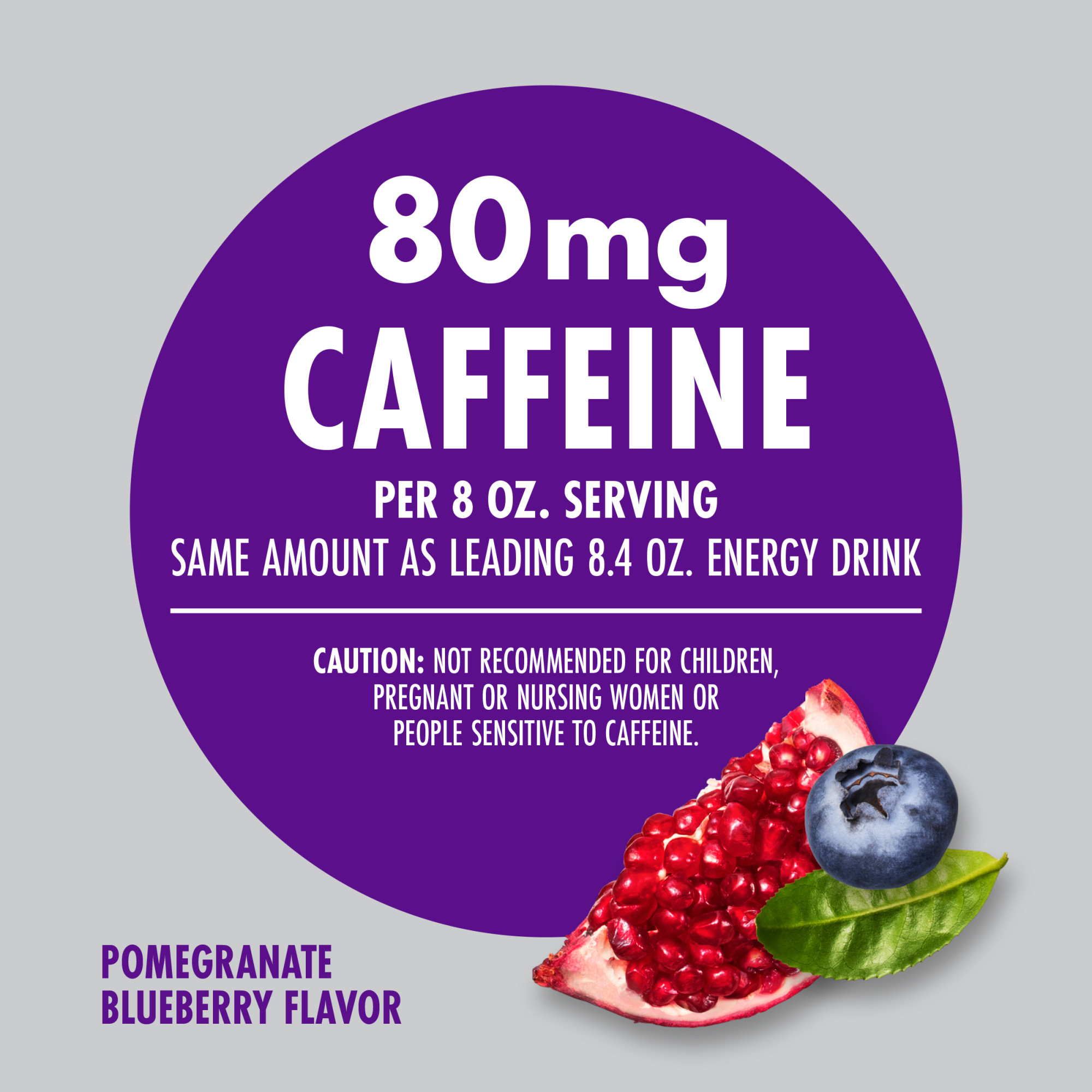 V8 +Energy Pomegranate Blueberry Juice Energy Drink, 8 fl oz Can, 6 Count thumbnail 3