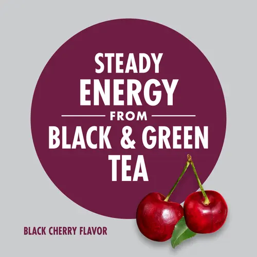 V8 +Energy Black Cherry Juice Energy Drink, 8 fl oz Can, 6 Count thumbnail 2