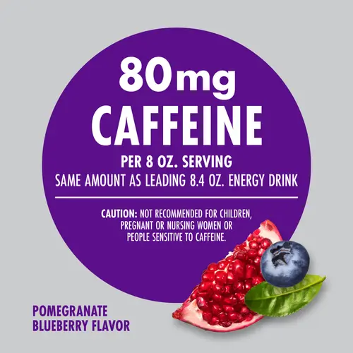 V8 +Energy Pomegranate Blueberry Juice Energy Drink, 8 fl oz Can, 12 Count thumbnail 3
