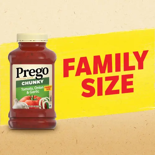 Prego Chunky Tomato with Garlic and Onion Pasta Sauce, 45 oz Jar thumbnail 2