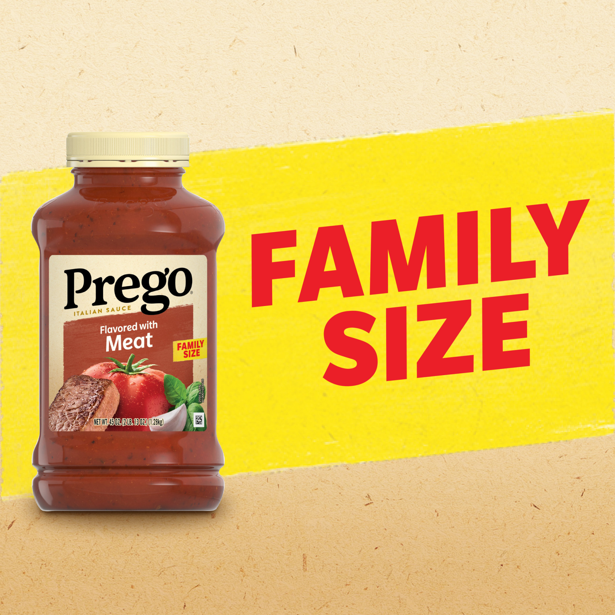 Prego Italian Pasta Sauce Flavored with Meat, 45 oz Jar thumbnail 2