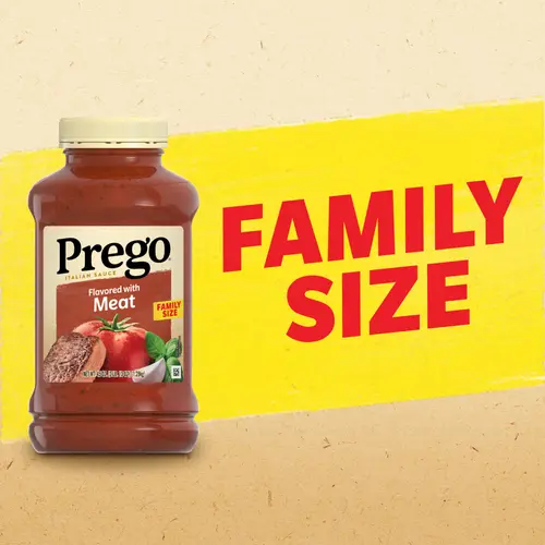 Prego Italian Pasta Sauce Flavored with Meat, 45 oz Jar thumbnail 2