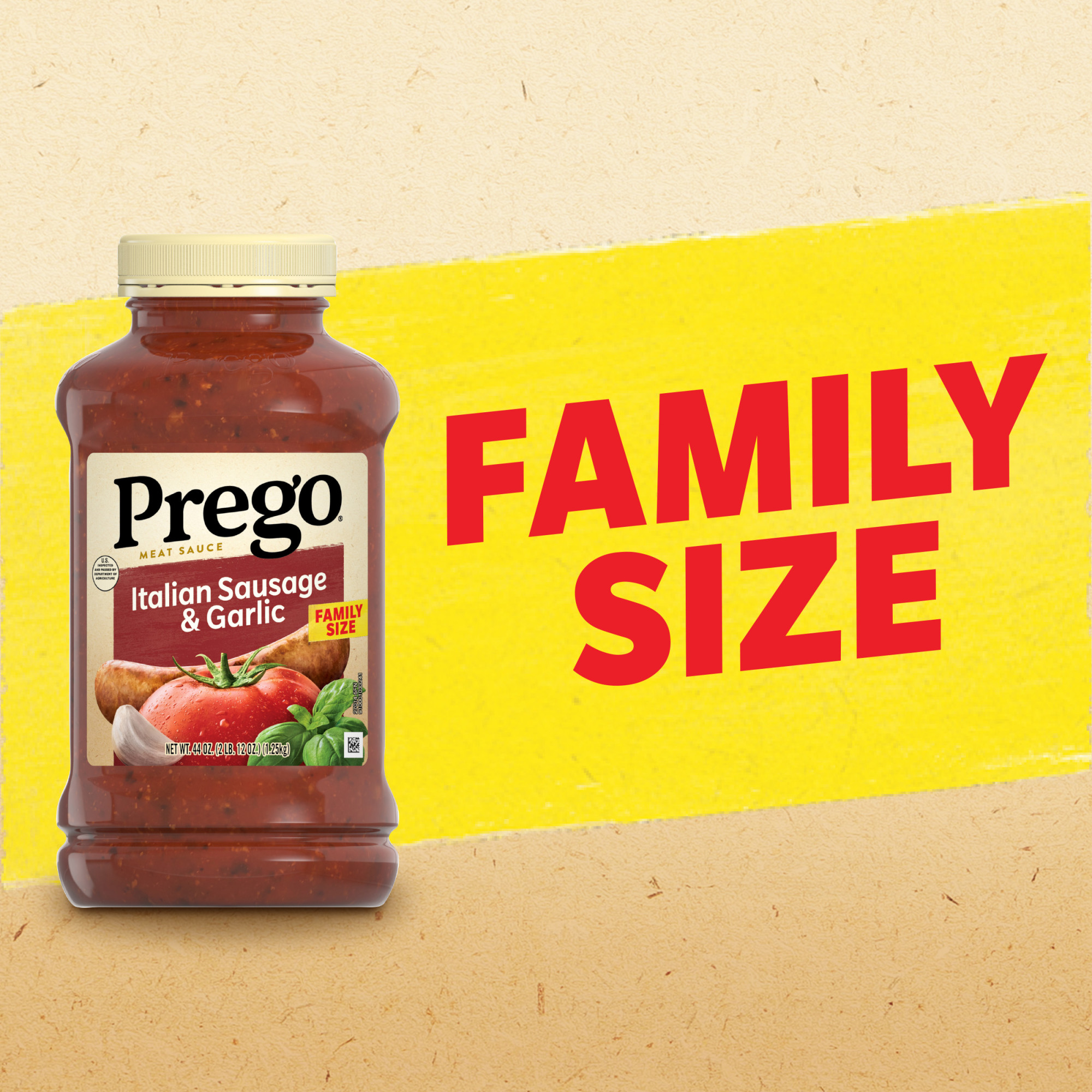 Prego Italian Sausage and Garlic Meat Sauce, 44 oz Jar thumbnail 2
