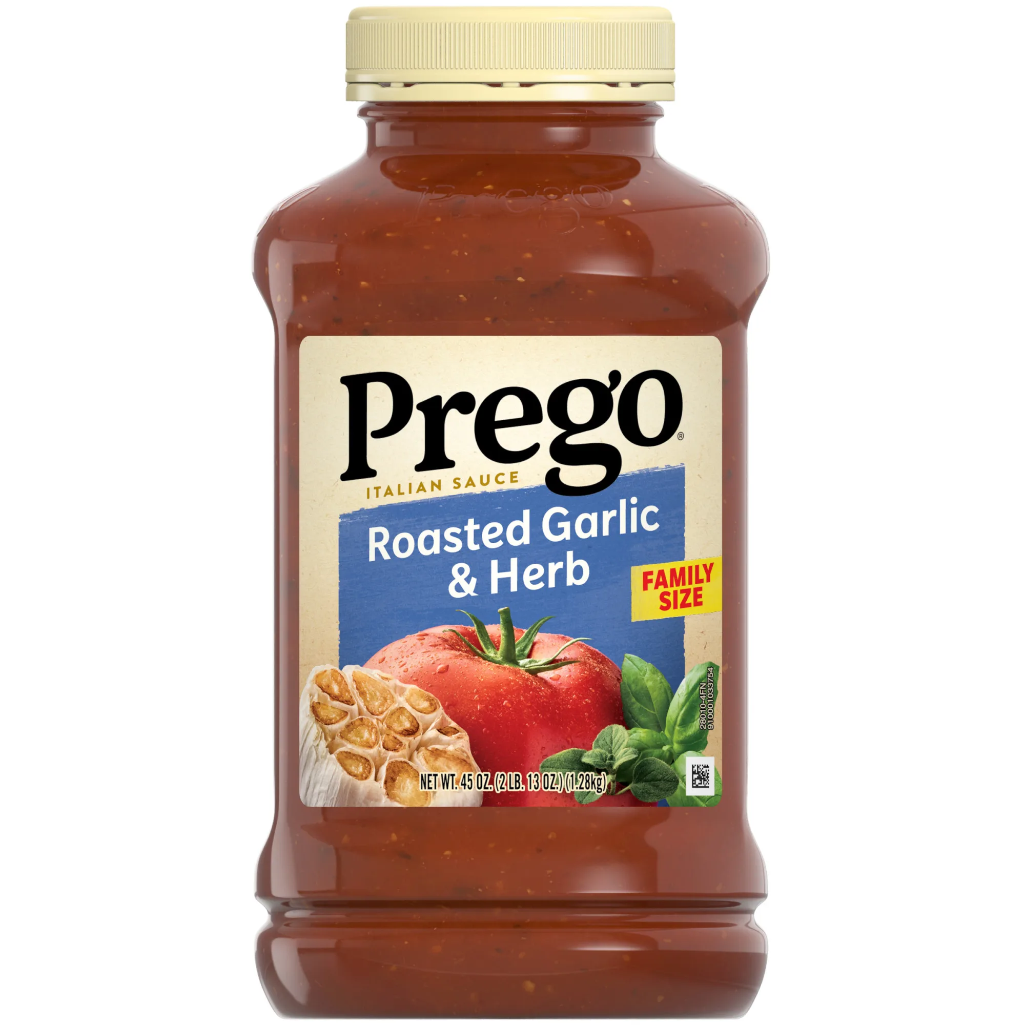 Prego Roasted Garlic and Herb Pasta Sauce, 45 oz Jar