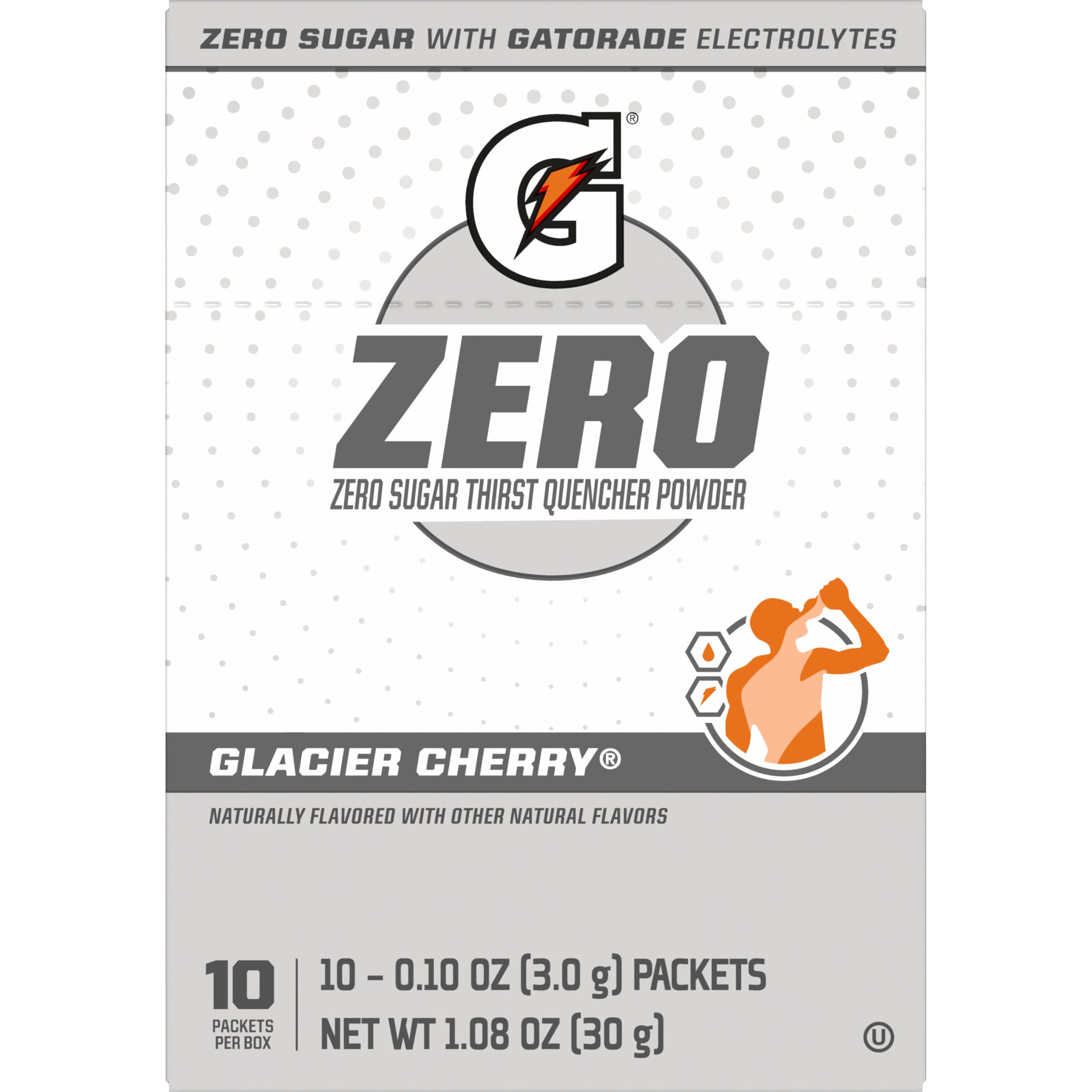 Gatorade G Zero Sugar Glacier Cherry Sports Drink Mix Powder, 10 Count Packets thumbnail 2