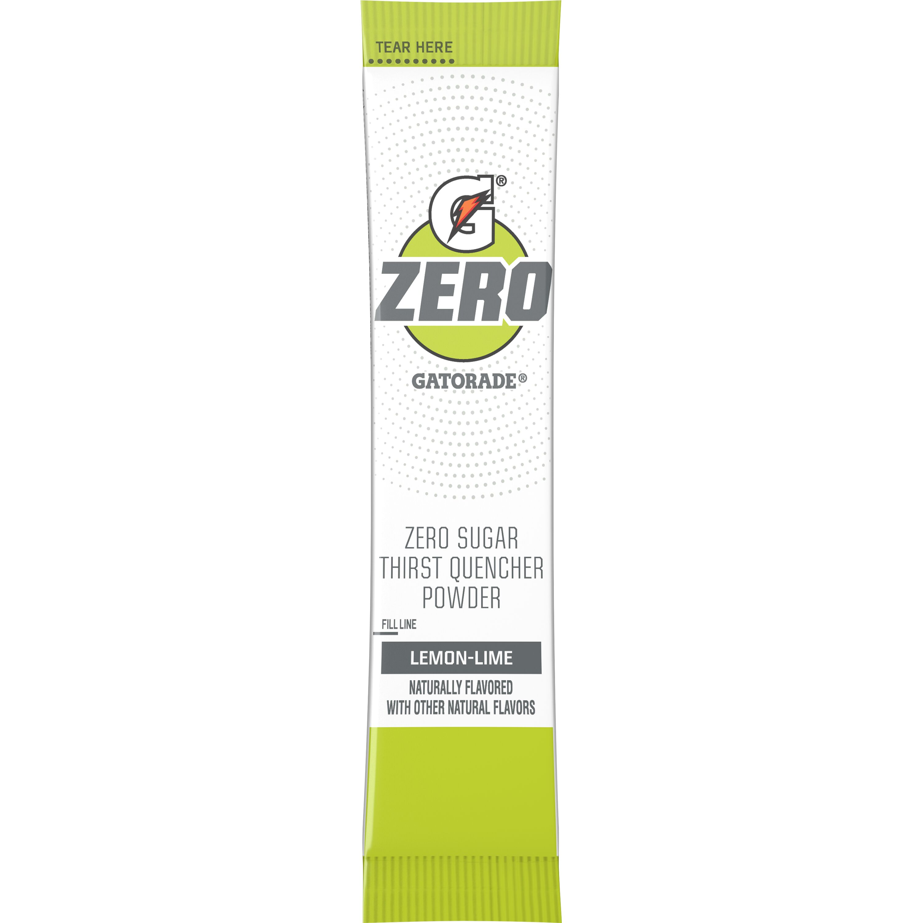 Gatorade G Zero Sugar Lemon Lime Sports Drink Mix Powder, 10 Count Packets thumbnail 4
