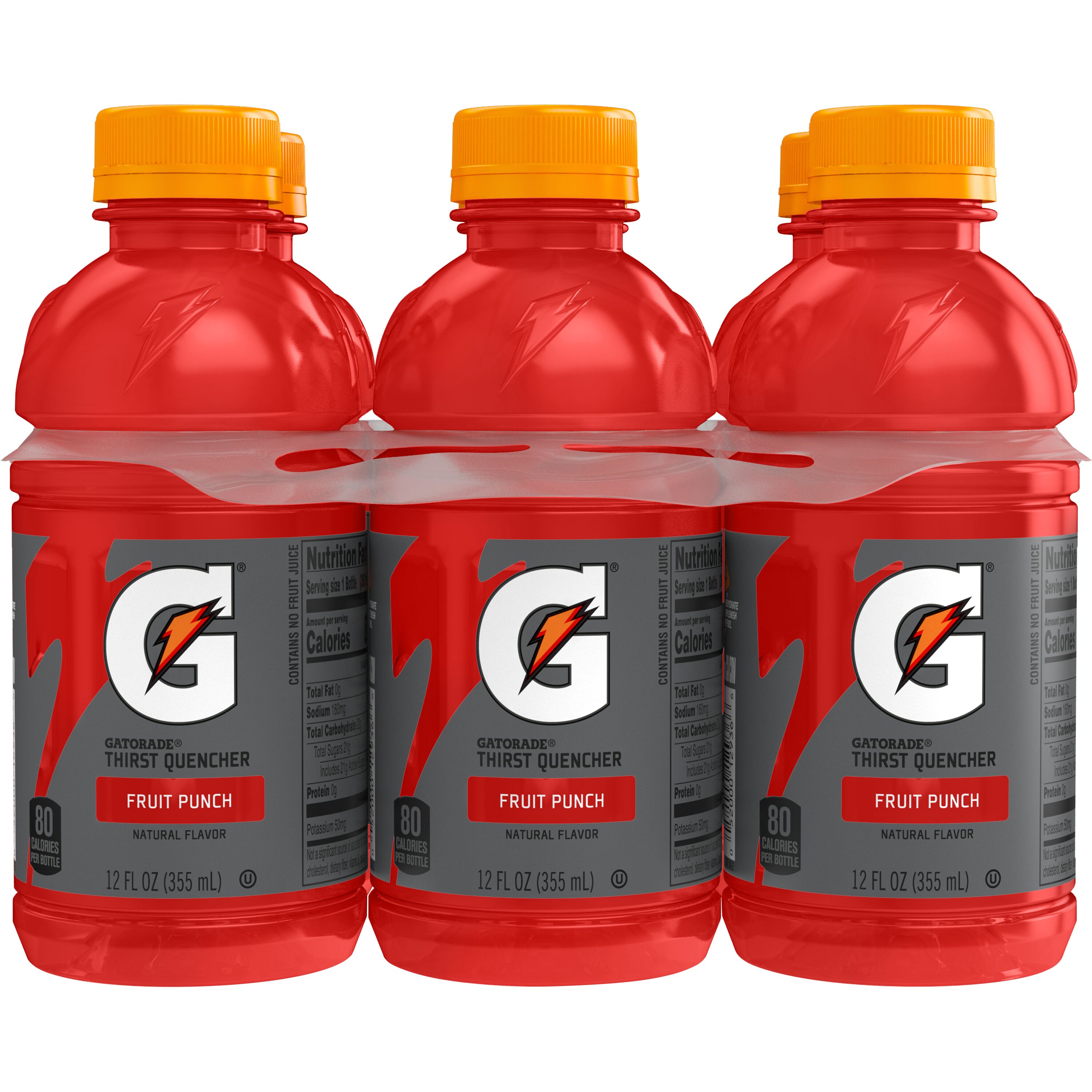 Gatorade Thirst Quencher Fruit Punch Sports Drink, 12 fl oz, 6 Count