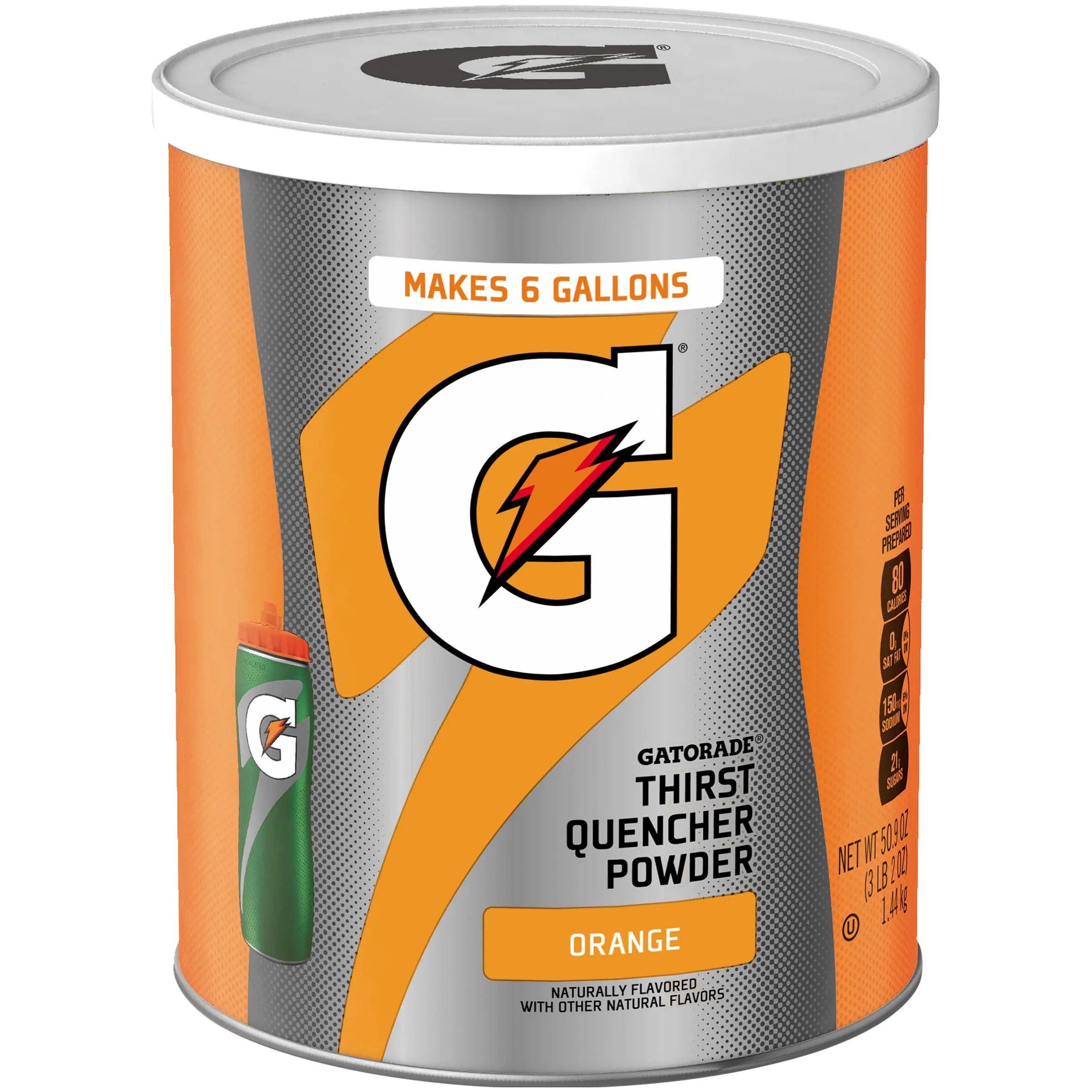 Gatorade Thirst Quencher Orange Sports Drink Mix Powder, 51 oz Canister