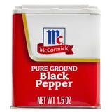 McCormick Non-GMO Kosher Pure Ground Black Pepper, 1.5 oz Can