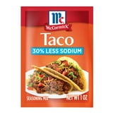 McCormick 30% Less Sodium Taco Seasoning Mix, 1 oz Envelope