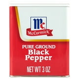 McCormick Non-GMO Kosher Pure Ground Black Pepper, 3 oz Can