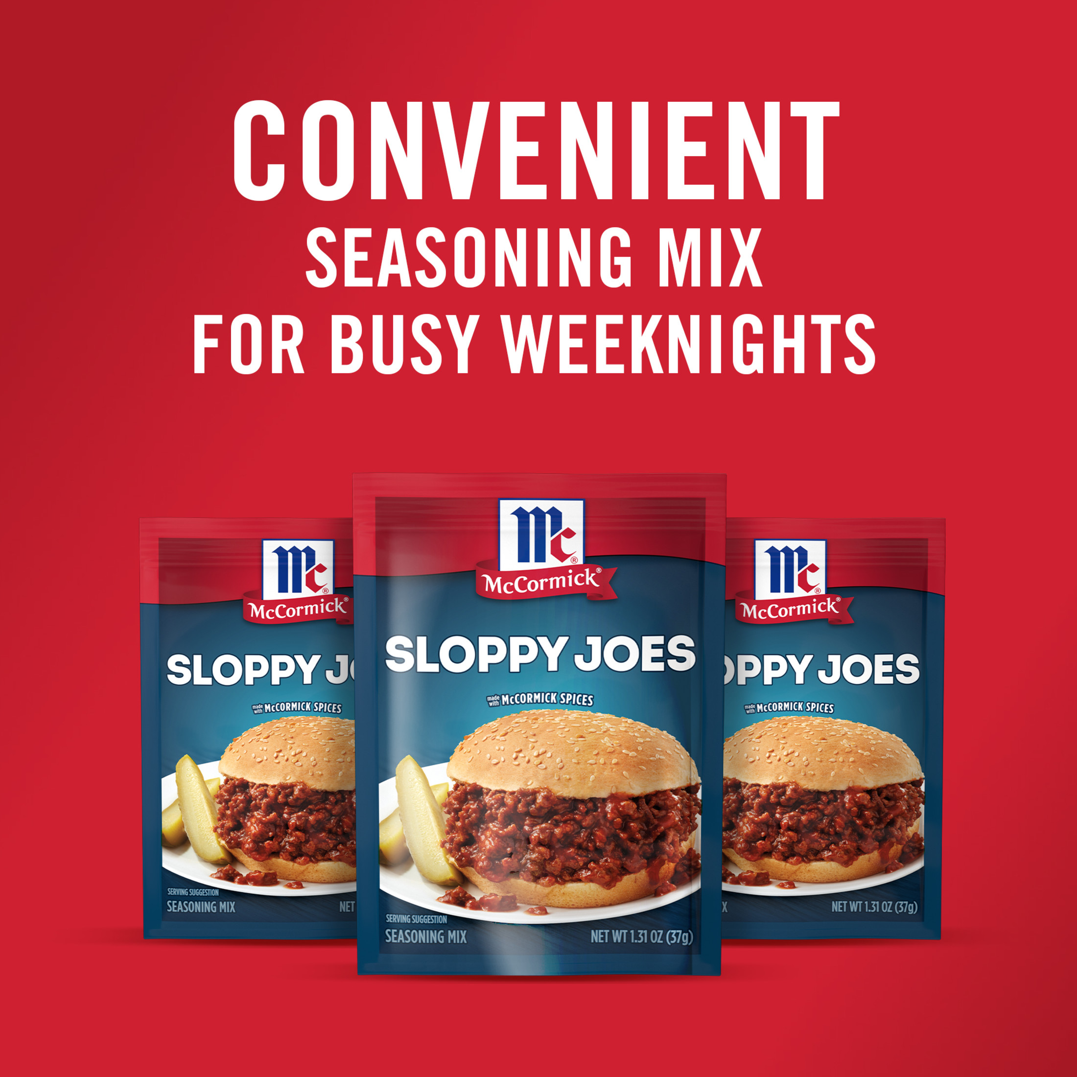 McCormick Sloppy Joes Seasoning Mix, 1.31 oz Envelope thumbnail 3