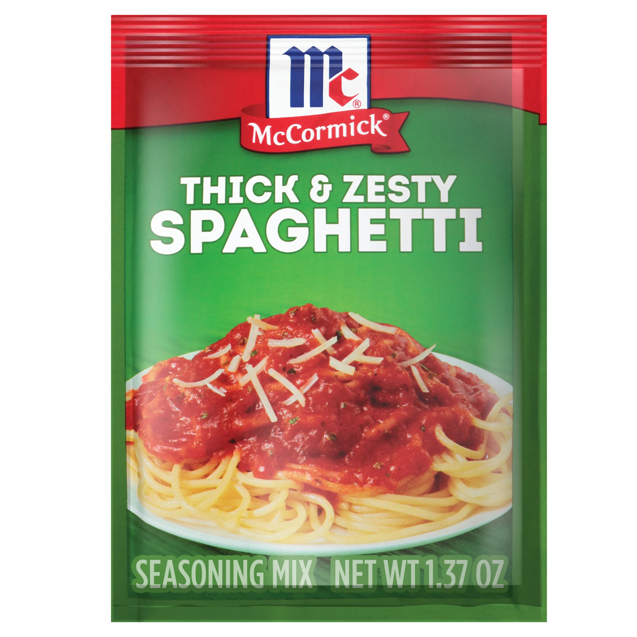 McCormick Gluten Free Thick And Zesty Spaghetti Sauce Seasoning Mix, 1.37 oz Envelope