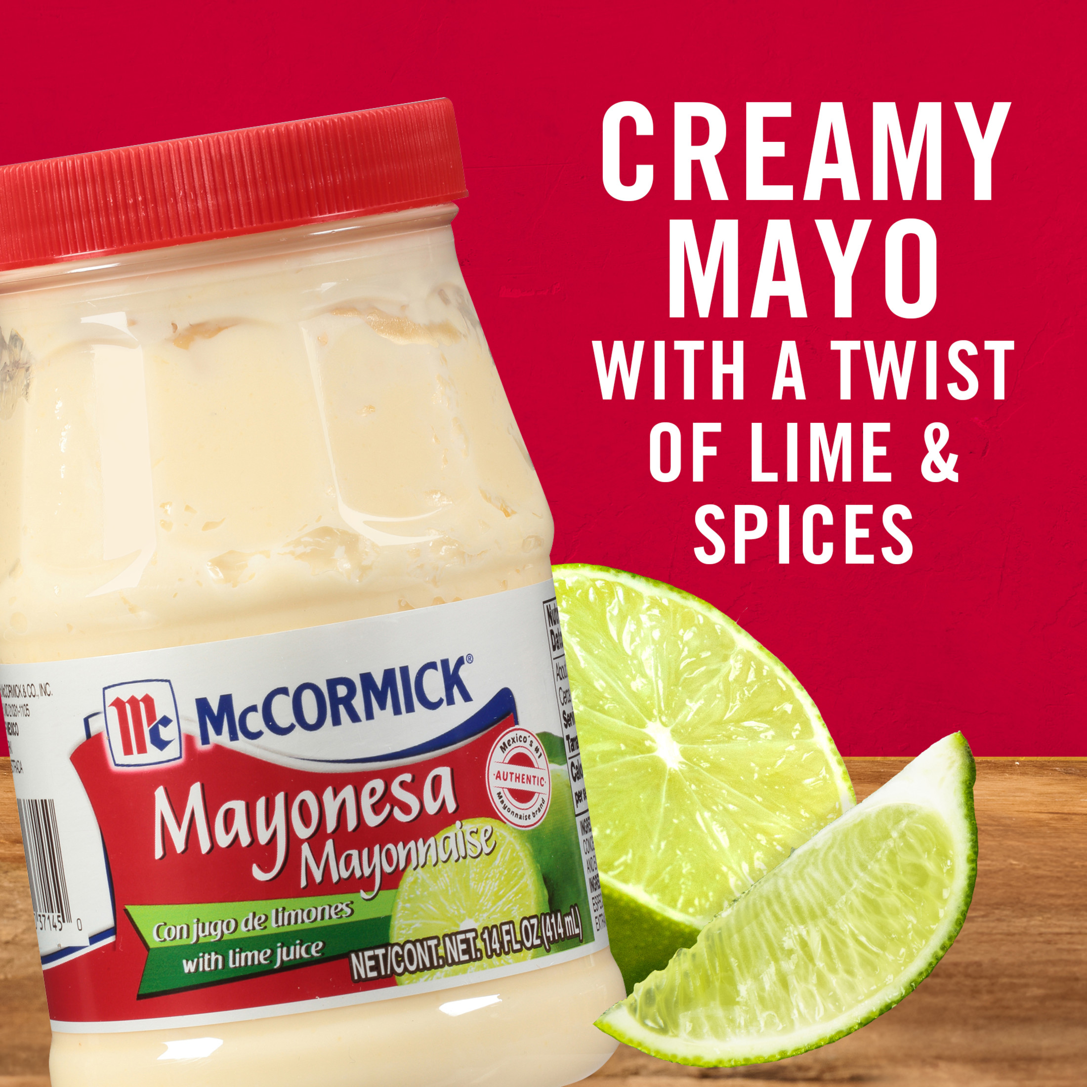 McCormick Mayonesa (Mayonnaise) With Lime Juice, 14 fl oz Jar thumbnail 3
