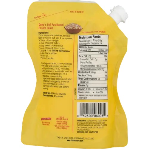 Duke's Real Mayonnaise, 8 oz. pouch thumbnail 4