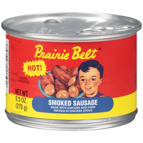 Prairie Belt Hot Smoked Sausage, 9.5 oz Can thumbnail 2