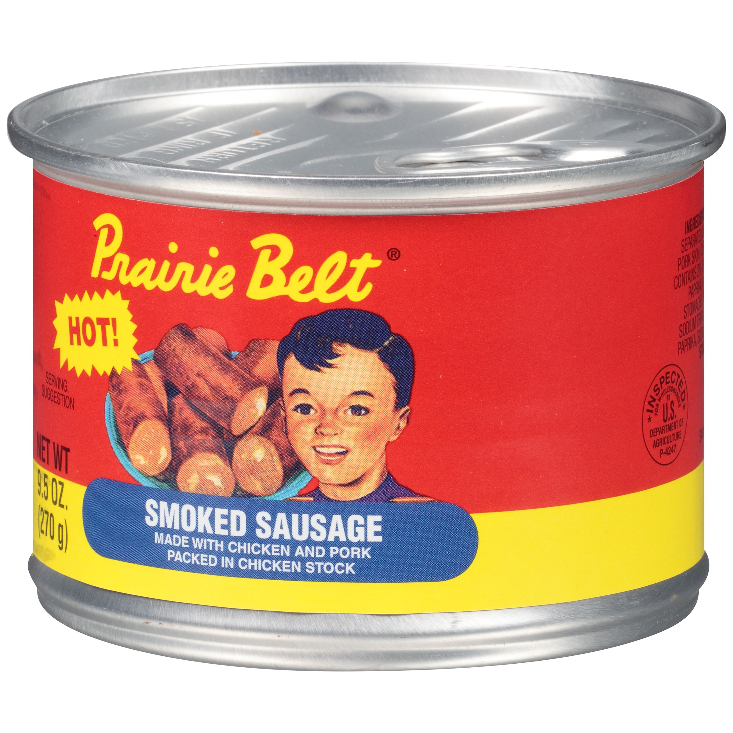 Prairie Belt Hot Smoked Sausage, 9.5 oz Can thumbnail 3