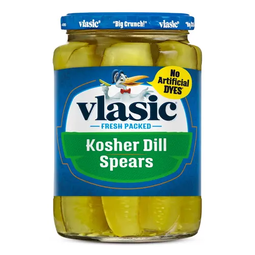 Vlasic Kosher Dill Pickle Spears, Keto Friendly, 24 fl fl oz Jar