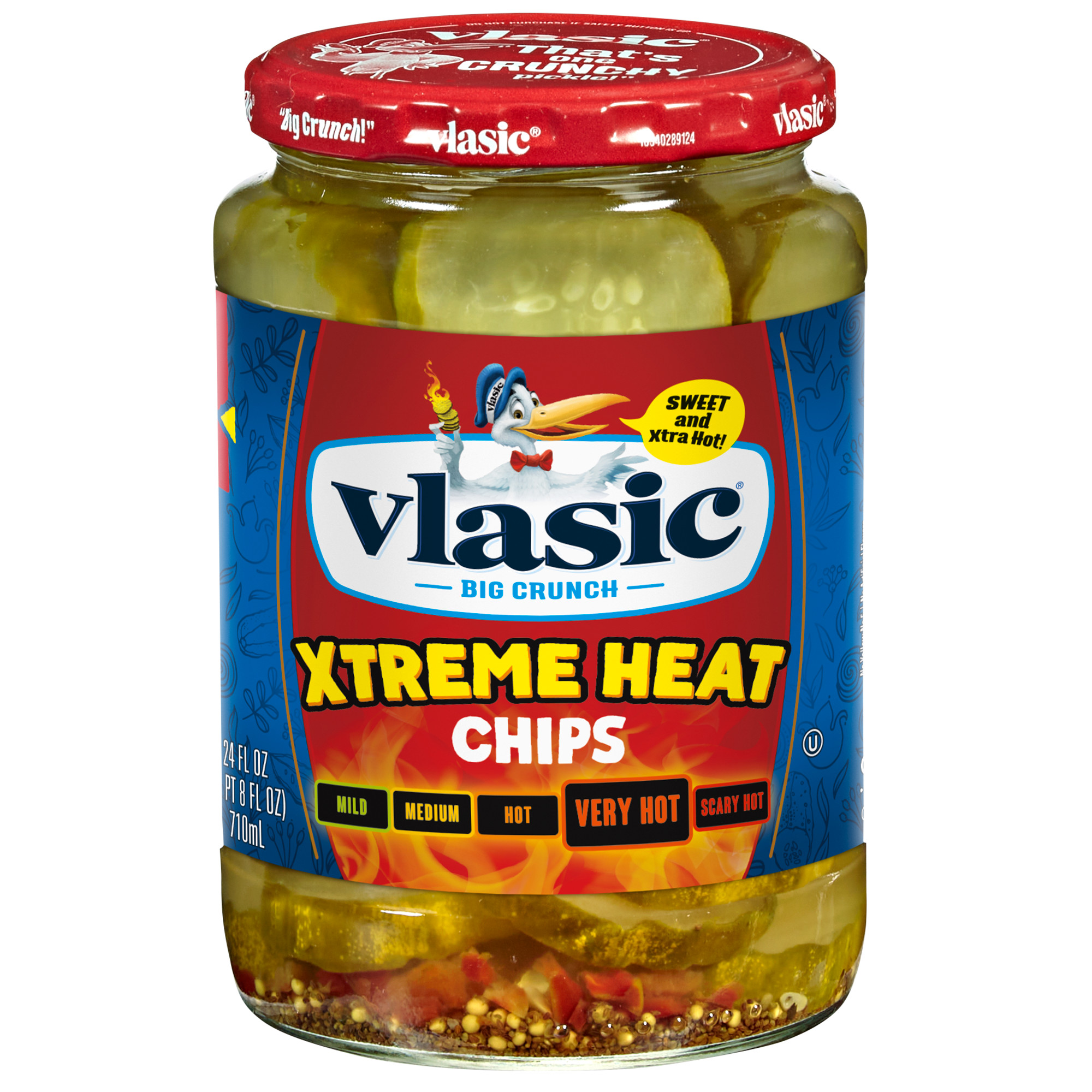 Vlasic Xtreme Heat Pickle Chips, Very Hot Spice, 24 oz