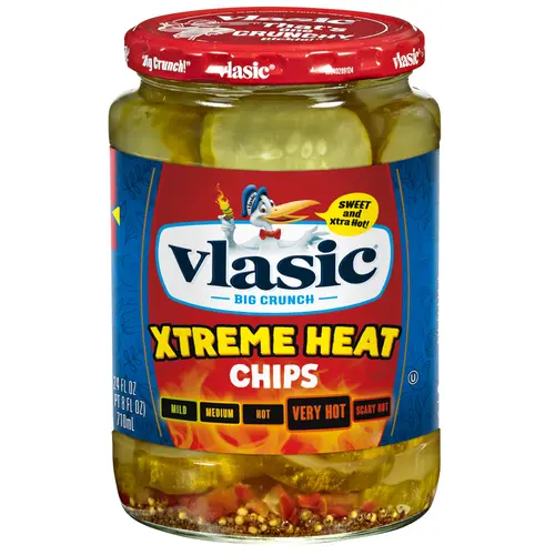 Vlasic Xtreme Heat Pickle Chips, Very Hot Spice, 24 oz