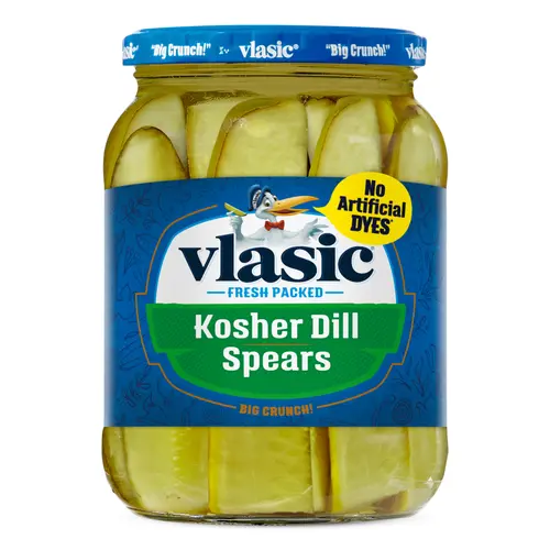 Vlasic Kosher Dill Pickles, Dill Pickle Spears, 32 fl oz Jar