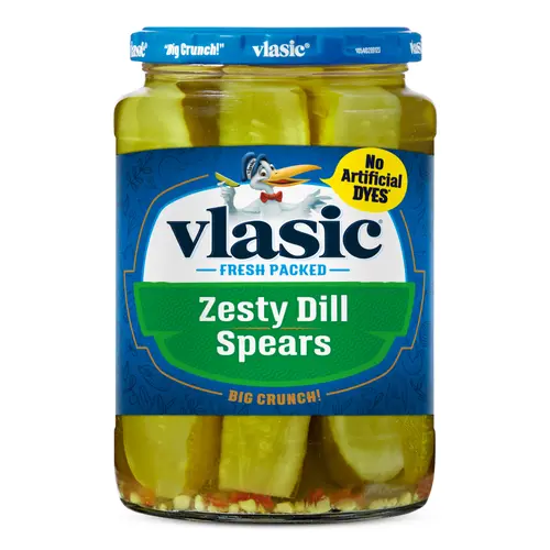 Vlasic Zesty Dill Pickles, Dill Pickle Spears, 24 fl oz Jar