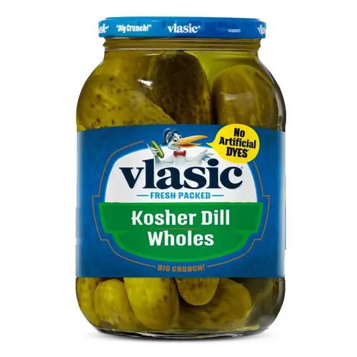 Vlasic Wholes Original Dill Pickles, Kosher Dill Pickles, 46 fl oz Jar