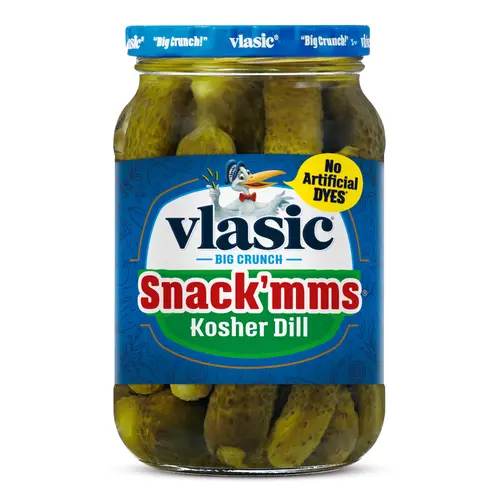 Vlasic Snack'mms Mini Kosher Dill Pickles, 16 fl oz Jar