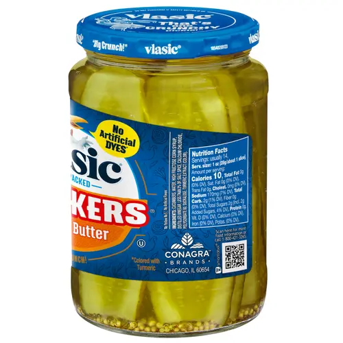 Vlasic Stackers Bread and Butter Pickles, Sweet Pickle Chips, 24 fl oz Jar thumbnail 3