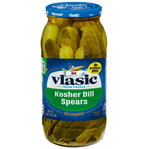 Vlasic Kosher Dill Pickles, Dill Pickle Spears, 80 fl oz Jar