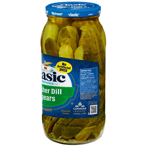 Vlasic Kosher Dill Pickles, Dill Pickle Spears, 80 fl oz Jar thumbnail 3