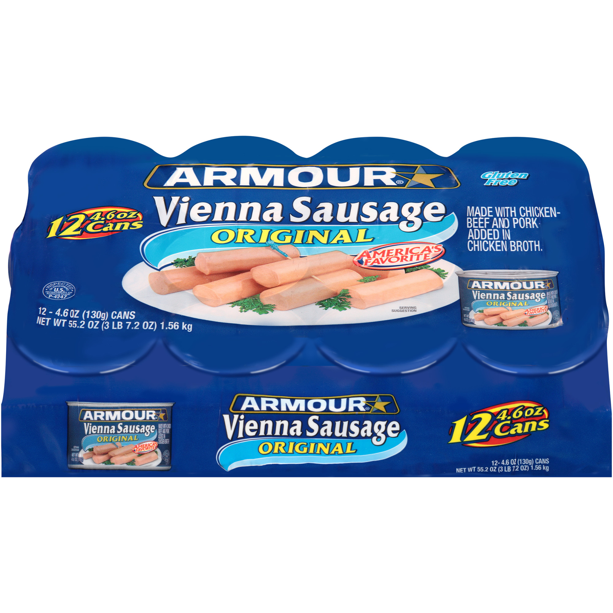 Armour Original Vienna Sausage, Original, 4.6 oz Can, 12 Count