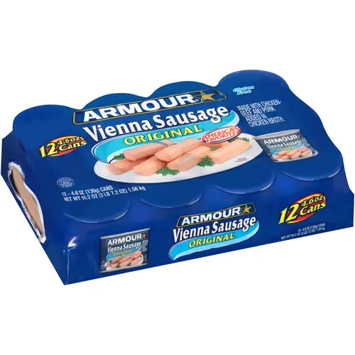 Armour Original Vienna Sausage, Original, 4.6 oz Can, 12 Count thumbnail 2