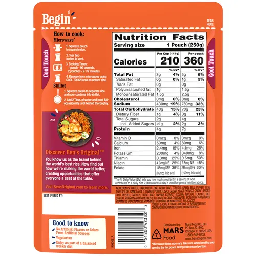 Ben's Original Ready Rice Spanish Style Flavored Rice, Easy Dinner Side, 8.8 Ounce Pouch thumbnail 3