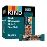 KIND Gluten Free Dark Chocolate Nuts & Sea Salt Snack Bars, 1.4 oz, 6 Count box