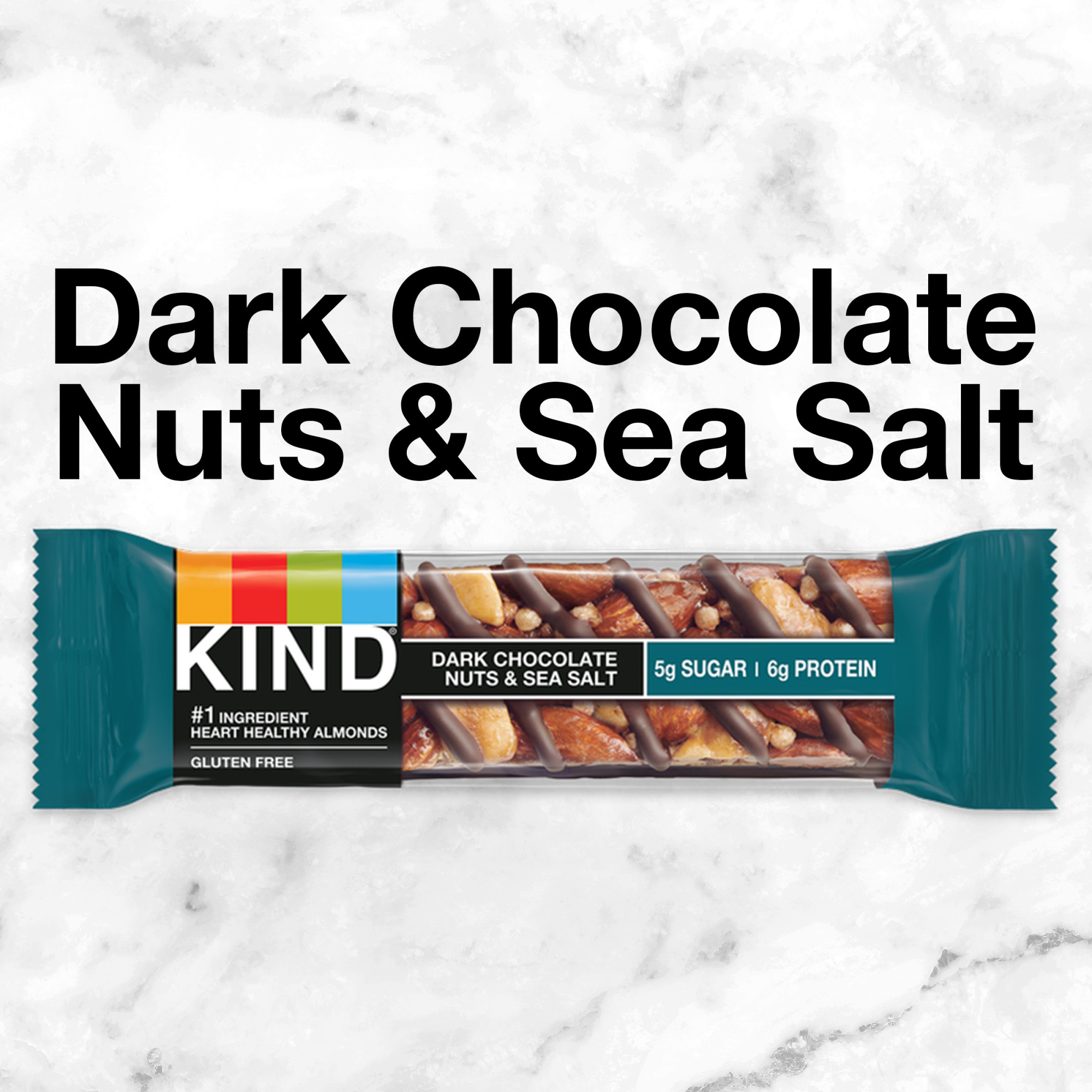 KIND Gluten Free Dark Chocolate Nuts & Sea Salt Snack Bars, 1.4 oz, 6 Count box thumbnail 4