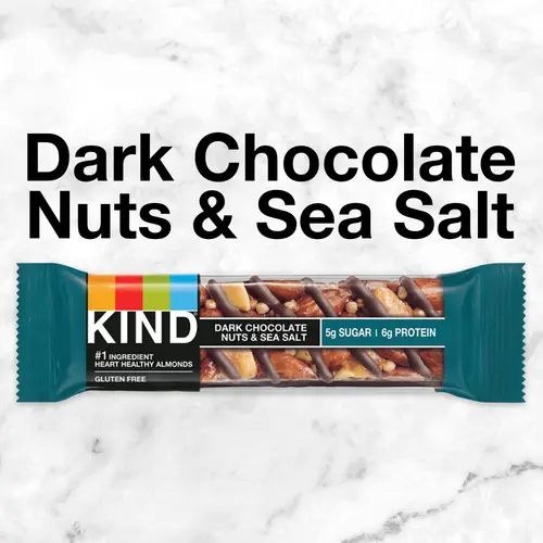 KIND Gluten Free Dark Chocolate Nuts & Sea Salt Snack Bars, 1.4 oz, 6 Count box thumbnail 4